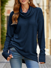 Solid color pullover pile T-shirt top